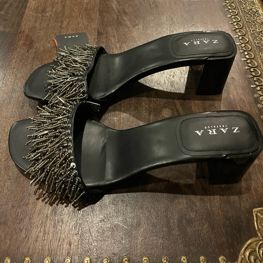 Zara Black Elegant Heels